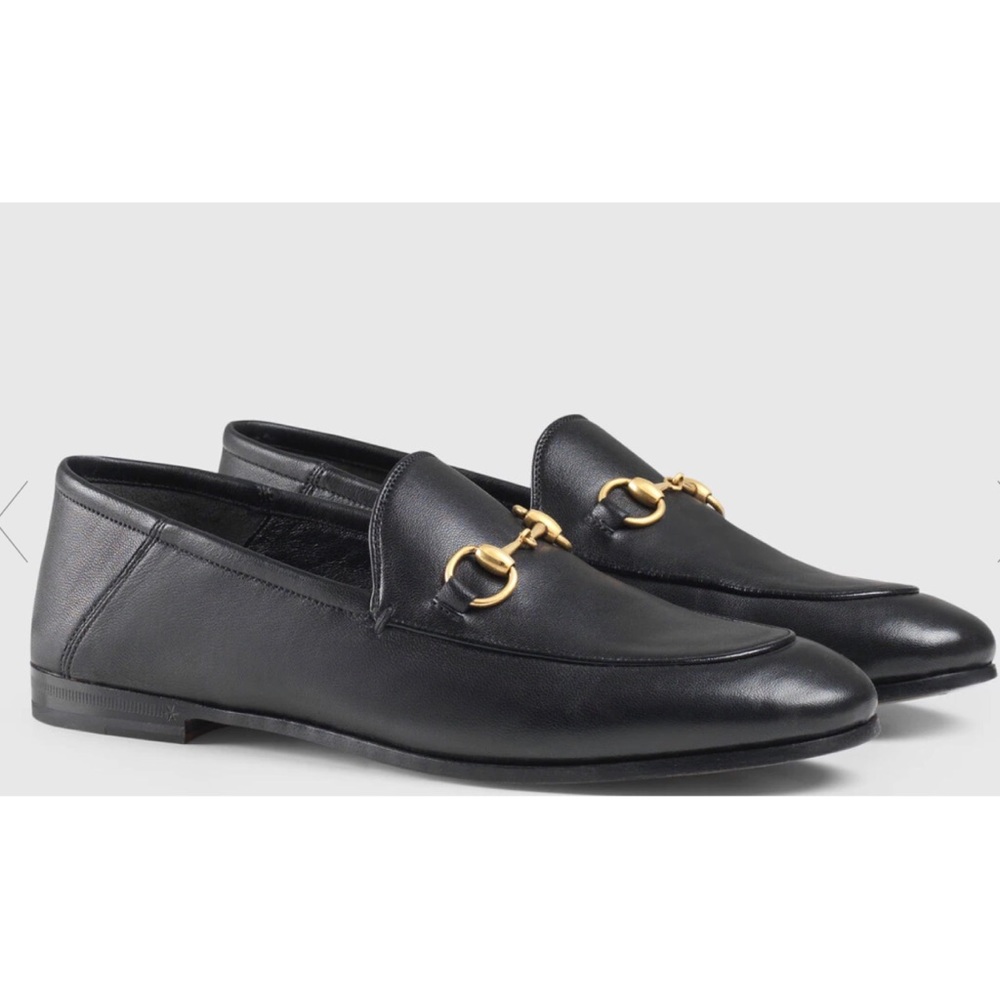 GUCCI BRIXTON LEATHER HORSEBIT LOAFERS WITH BOX - Picture 7 of 13
